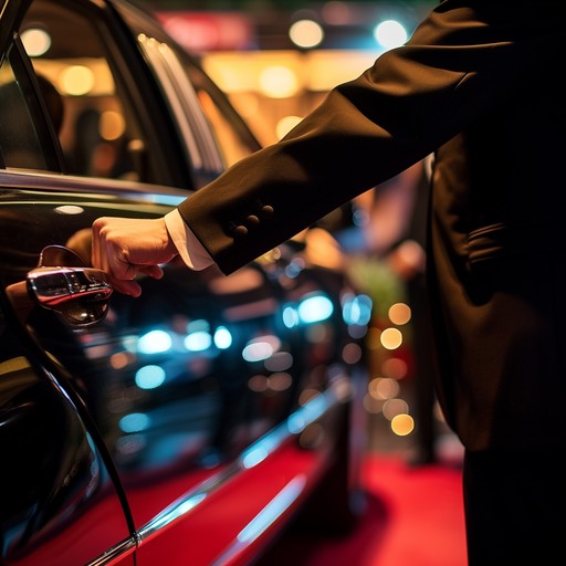 Chauffeur opening the door of a luxury vehicle